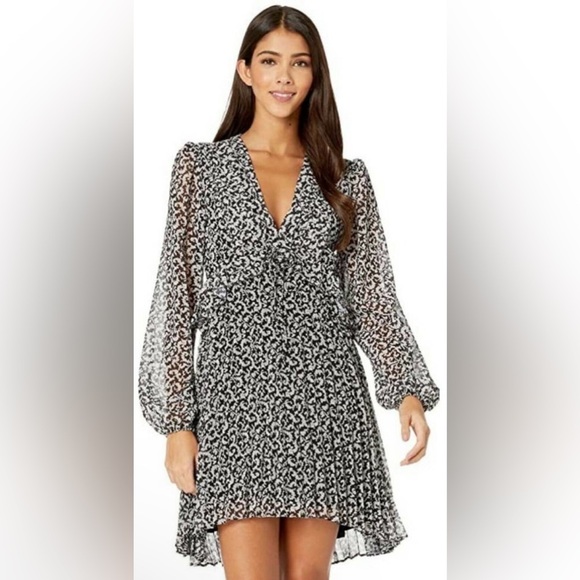 The Kooples Ruffled Baroque Print Mini Dress - Picture 1 of 14